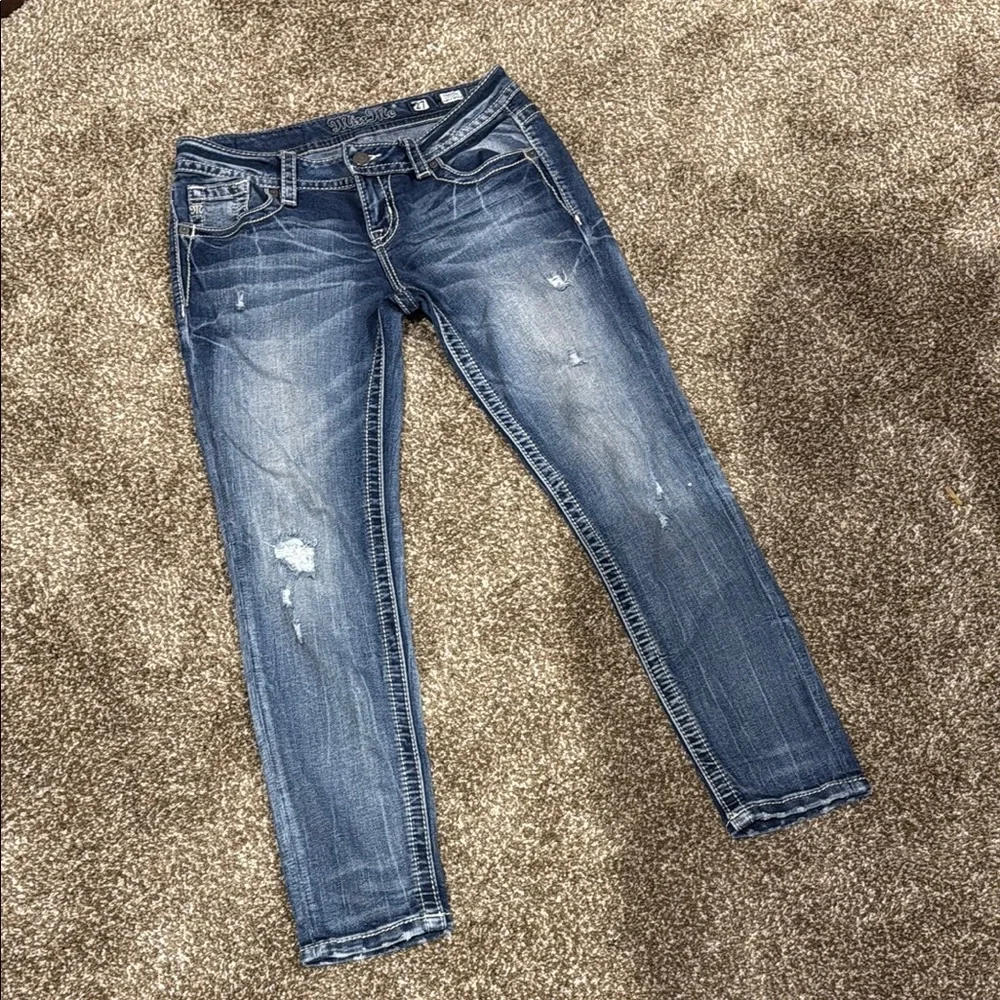 Miss Me Classic Blue Denim Jeans - Picture 1 of 6